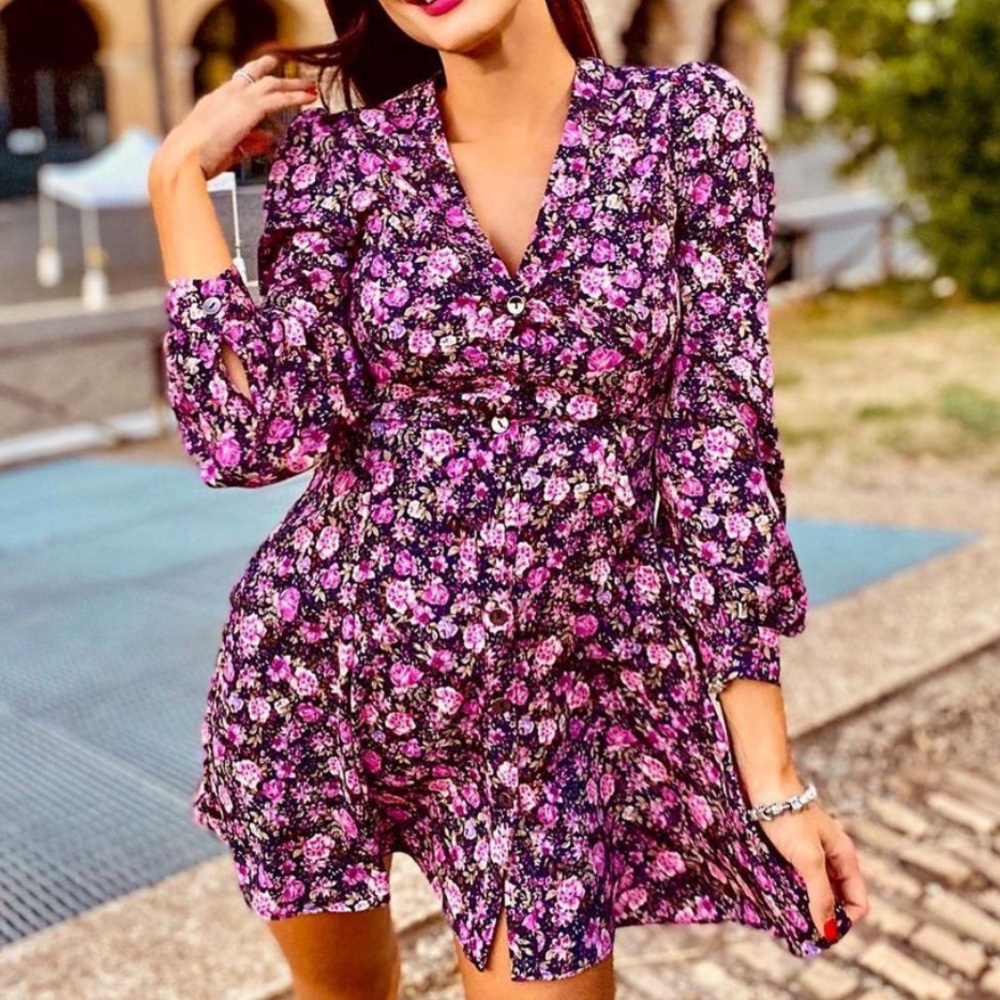 NWT Zara Floral Print Dress - Picture 7 of 7